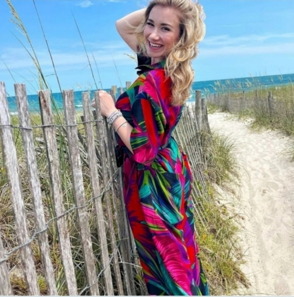 FARM Rio Colorful Leaf Print Jumpsuit - Picture 2 of 9